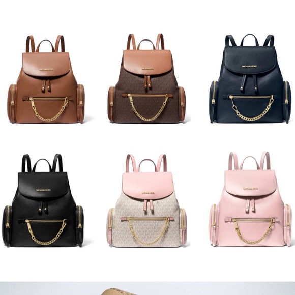 NWT Pink MK Mid Size Backpack 🎒 w/Gold Tone Hardware & Chain Zipper - Picture 4 of 5